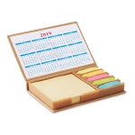 Ensemble de bureau avec étiquettes colorées et calendrier Calendar couleur beige septième vue