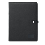 Portfolio avec chargeur, bloc-notes et plaque à personnaliser A4 Tech couleur noir