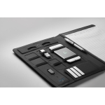 Portfolio avec chargeur, bloc-notes et plaque à personnaliser A4 Tech couleur noir deuxième vue principale