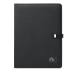 Portfolio avec chargeur, bloc-notes et plaque à personnaliser A4 Tech couleur noir vue principale