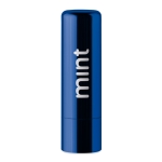 Stick à lèvres publicitaire emballage avec effet métal SPF 15 UVStick couleur bleu deuxième vue principale