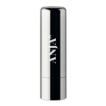 Stick à lèvres publicitaire emballage avec effet métal SPF 15 UVStick couleur argenté brillant deuxième vue principale