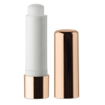 Stick à lèvres publicitaire emballage avec effet métal SPF 15 UVStick couleur champagne
