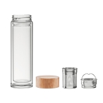 Bouteille personnalisée en verre borosilicaté, infuseur 420 ml TeaBoo couleur transparent deuxième vue