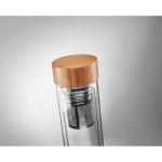 Bouteille personnalisée en verre borosilicaté, infuseur 420 ml TeaBoo couleur transparent sixième vue