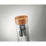 Bouteille personnalisée en verre borosilicaté, infuseur 420 ml TeaBoo couleur transparent vue principale