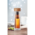Bouteille personnalisée en verre borosilicaté, infuseur 420 ml TeaBoo couleur transparent vue d'ambiance