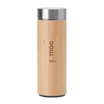 Thermos personnalisé en acier et bambou avec infuseur 400ml TeaBoo couleur bois quatrième vue prinicipale