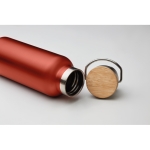 Gourde avec bouchon en bambou avec poignée 500 ml Clip couleur rouge troisième vue