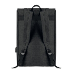 Sac pour PC de 15´´ avec port USB et sangles décoratives San Francisco couleur noir quatrième vue