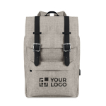 Sac pour PC de 15´´ avec port USB et sangles décoratives San Francisco vue avec zone d'impression