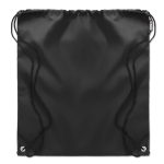 Sac à dos à cordon publicitaire en plastique recyclé Urban Recycled couleur noir deuxième vue