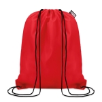 Sac à dos à cordon publicitaire en plastique recyclé Urban Recycled couleur rouge