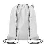Sac à dos à cordon publicitaire en plastique recyclé Urban Recycled couleur blanc