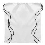 Sac à dos à cordon publicitaire en plastique recyclé Urban Recycled couleur blanc deuxième vue