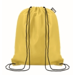 Sac à dos à cordon publicitaire en plastique recyclé Urban Recycled couleur jaune