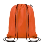 Sac à dos à cordon publicitaire en plastique recyclé Urban Recycled couleur orange