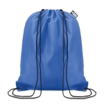 Sac à dos à cordon publicitaire en plastique recyclé Urban Recycled couleur bleu roi