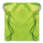 Sac à dos à cordon publicitaire en plastique recyclé Urban Recycled couleur vert lime deuxième vue