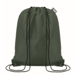 Sac à dos à cordon publicitaire en plastique recyclé Urban Recycled couleur vert foncé