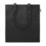 Sac personnalisé cabas recyclable avec longues poignées RPET Convert couleur noir