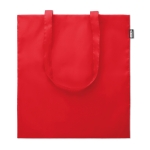 Sac personnalisé cabas recyclable avec longues poignées RPET Convert couleur rouge