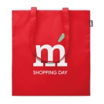 Sac personnalisé cabas recyclable avec longues poignées RPET Convert couleur rouge vue principale