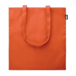 Sac personnalisé cabas recyclable avec longues poignées RPET Convert couleur orange