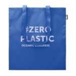 Sac personnalisé cabas recyclable avec longues poignées RPET Convert couleur bleu roi vue principale