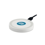 Chargeur sans fil rond de petite taille pas cher Basepad couleur blanc deuxième vue principale