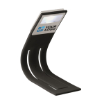 Lampe de lecture flexible avec votre logo imprimé Booklight couleur noir vue avec zone d'impression