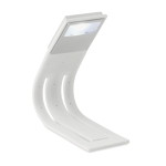Lampe de lecture flexible avec votre logo imprimé Booklight couleur blanc