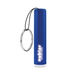 Porte-clés lampe torche cylindrique et coloré avec logo Logolight couleur bleu roi