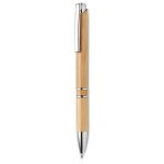 Stylo personnalisés en bambou et aluminium à encre bleue Aster Bamboo couleur bois deuxième vue