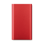 Chargeur sans fil et batterie externe de 4.000 mAh Powercard Chargepad couleur rouge deuxième vue