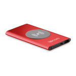 Chargeur sans fil et batterie externe de 4.000 mAh Powercard Chargepad couleur rouge vue principale