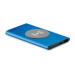 Chargeur sans fil et batterie externe de 4.000 mAh Powercard Chargepad couleur bleu roi