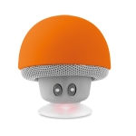 Enceinte Bluetooth en forme de champignon avec ventouse Mushy couleur orange