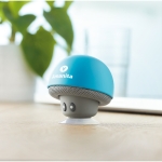 Enceinte Bluetooth en forme de champignon avec ventouse Mushy couleur turquoise deuxième vue d'ambiance 2