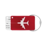 Porte étiquettes de bagages en aluminium, couleurs variées AluColor couleur rouge