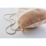Sac cordon personnalisé en coton 160g/m2 et jute Natural couleur beige troisième vue