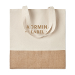 Sacs en coton avec détails en imitation jute 160 g/m2 Natural couleur beige vue principale