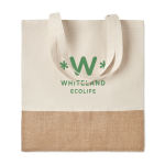 Sacs en coton avec détails en imitation jute 160 g/m2 Natural couleur beige deuxième vue principale