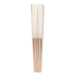 Éventail personnalisé pas cher en bois et polyester Woodster couleur beige deuxième vue