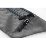 Sac banane publicitaire en polyester avec plusieurs poches Doublezip couleur gris deuxième vue