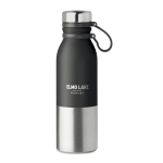 Gourde isotherme personnalisée anti-fuites bicolore 600 ml DoubleTwist couleur noir deuxième vue principale