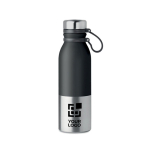 Gourde isotherme personnalisée anti-fuites bicolore 600 ml DoubleTwist vue avec zone d'impression