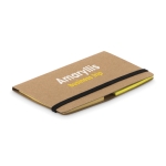 Porte-cartes avec bloc-notes et autocollants de 5 couleurs Pocket couleur beige troisième vue principale