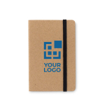 Porte-cartes avec bloc-notes et autocollants de 5 couleurs Pocket vue avec zone d'impression