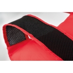 Sac de sport personnalisé pliable en polyester ave housse MiniMax couleur rouge deuxième vue